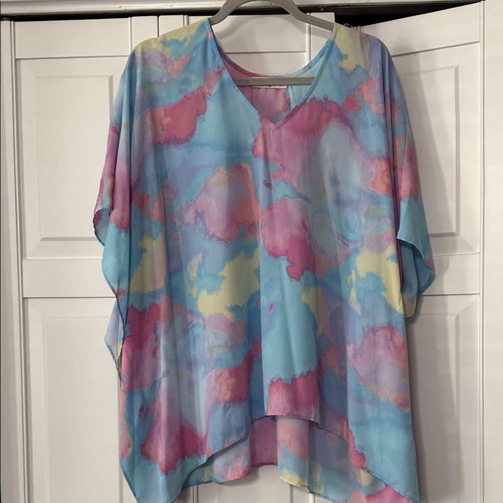 Buddy Love Pastel Tie-Dye Blouse